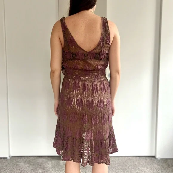 Vintage Lace Floral Dress – Fairycore, Witchy, Cottagecore, Romantic, Y2K - Picture 2 of 11